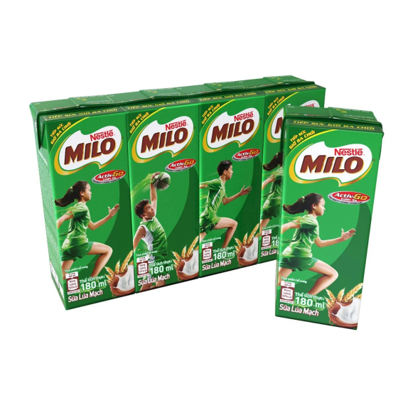 MILO Uống Liền 12(4x180ML) Mới