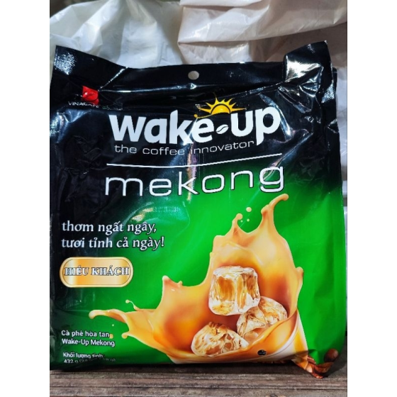 Cafe Hòa Tan Wake up Mekong Xanh 24 bịch x 18gr